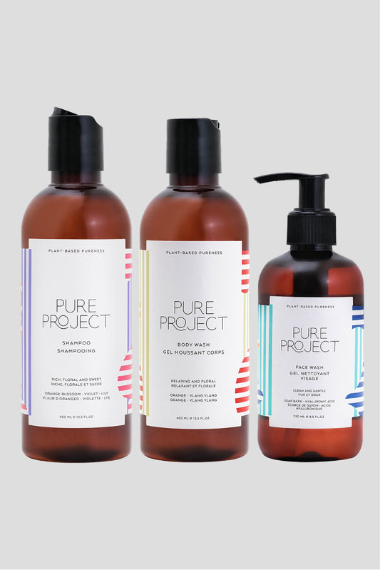 Şampuan + Duş Jeli + Yüz Temizleme Jeli - 3 Adımda Günlük Arınma